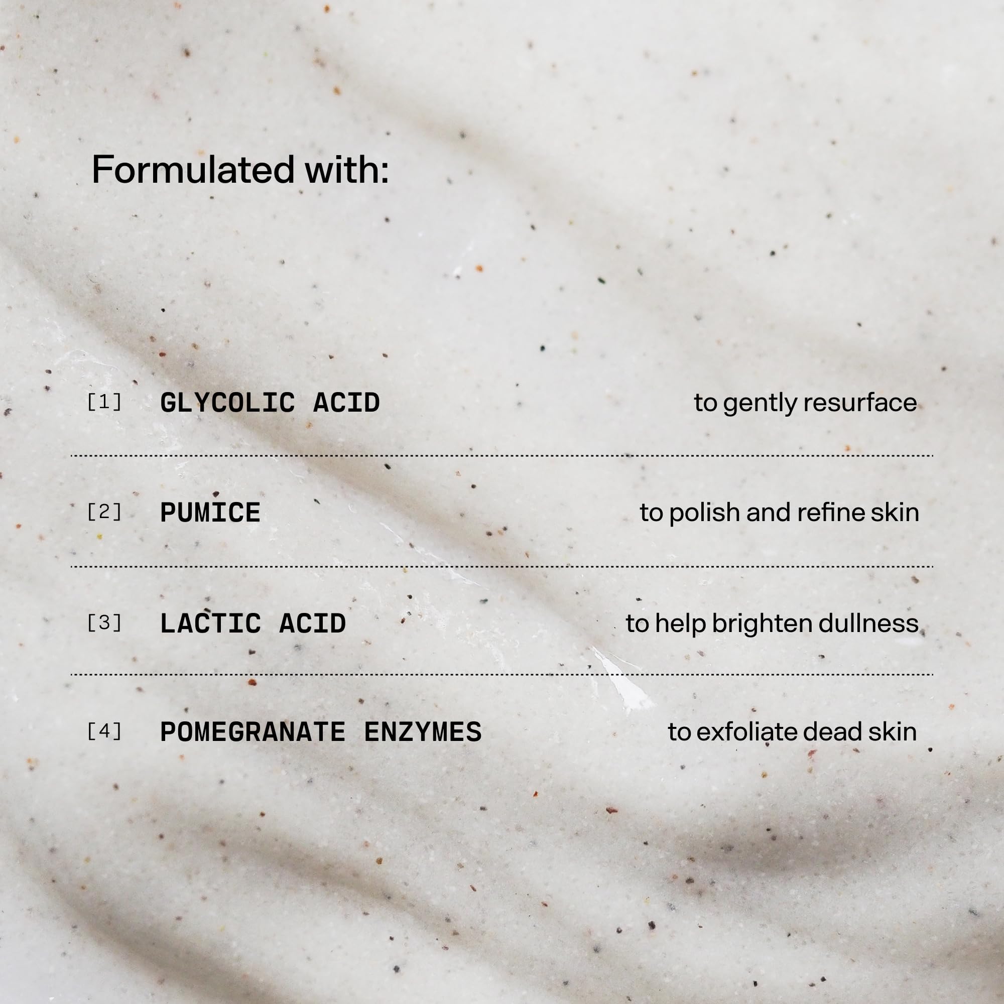 Versed Buff It Out, aplicación en mano, experiencia suave que mejora la textura de la piel.