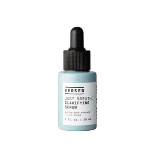 Versed Just Breathe serum frasco claro para claridad de poros
