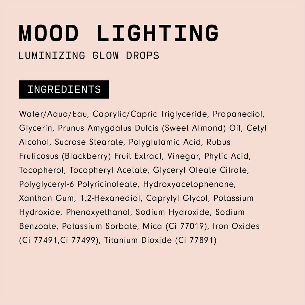 Versed Mood Lighting Drops uso versátil en solo o con maquillaje