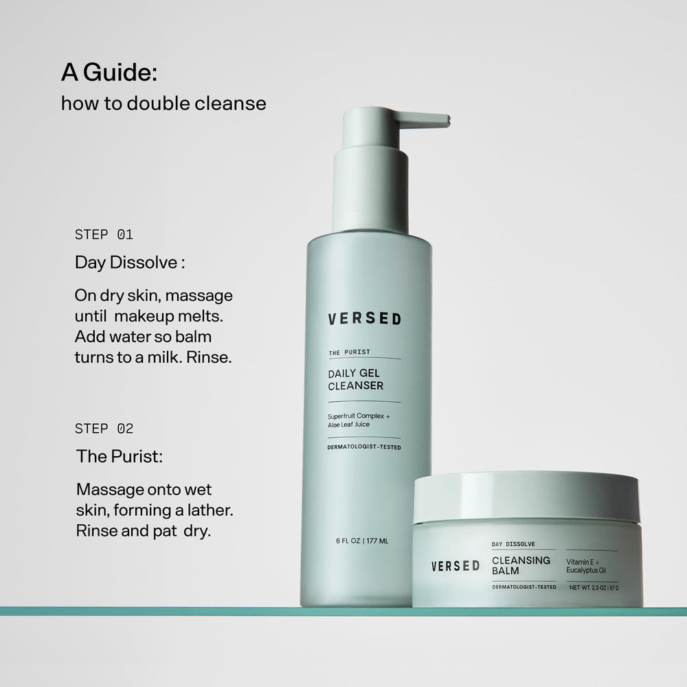 Versed Purist: espuma ligera en la superficie de la piel, limpieza suave