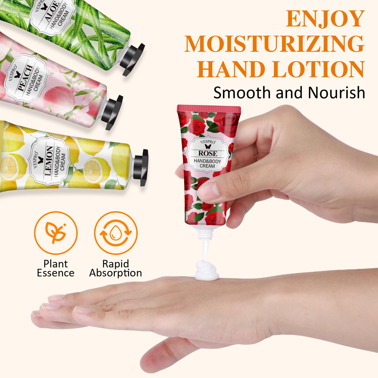 VESPRO crema de manos en bolso: cuidado diario en cualquier lugar.