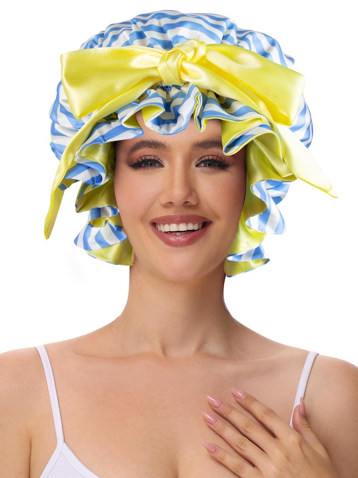 Gorrito satinado Vettres con elastano para mayor comodidad.