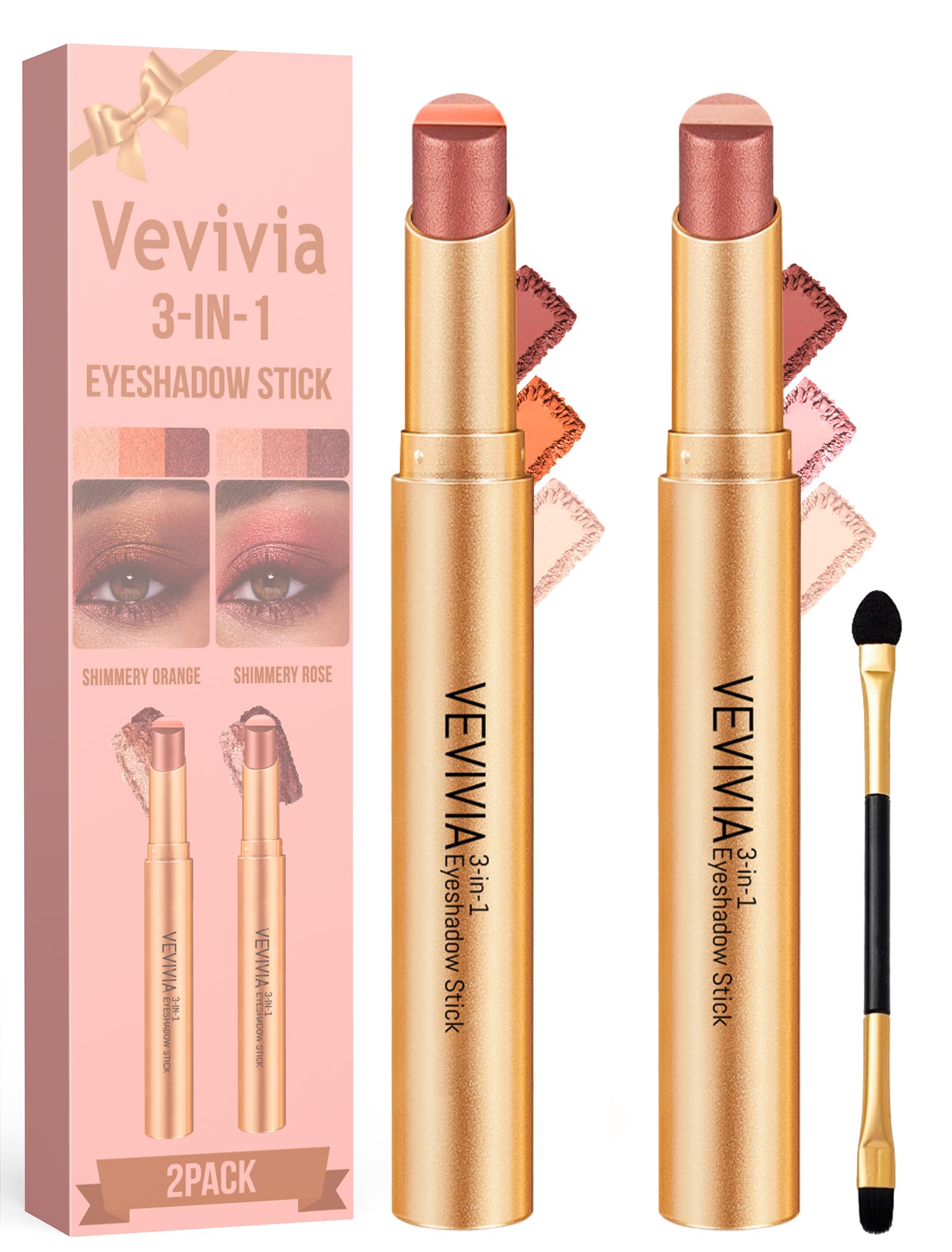 Sombra 3-en-1 de Vevivia, gradiente suave para aspecto profesional