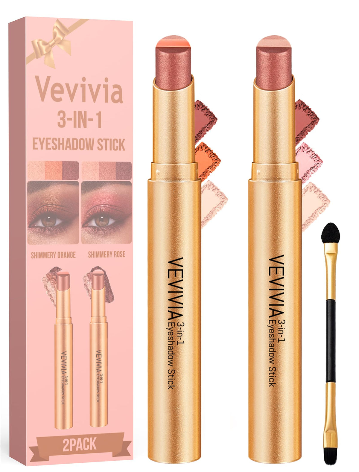 Sombra 3-en-1 de Vevivia, gradiente suave para aspecto profesional