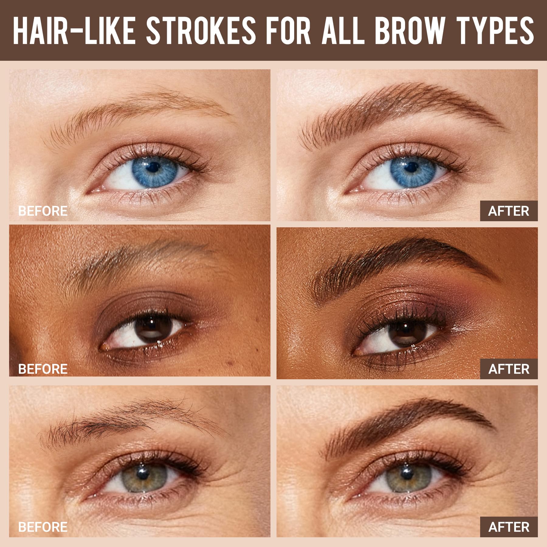 Vevivia Beauty: dibujo pelo para cejas, efecto natural y definido.