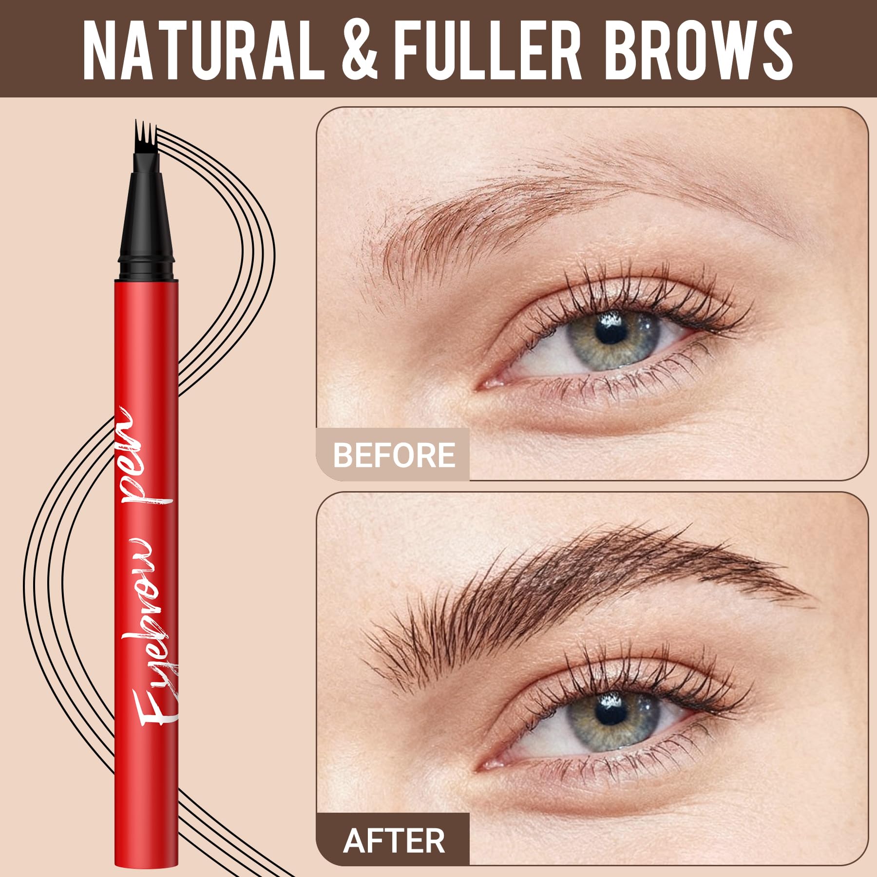 Vevivia Beauty: lápiz cejas preciso con punta de 4 para delinear.