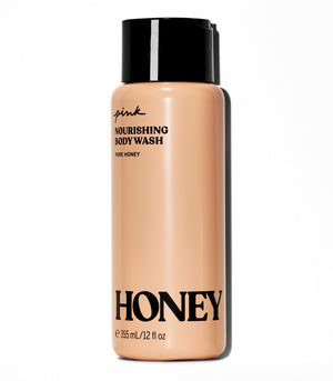 Victoria's Secret Pink botella-vertiendo: gel suave para uso diario con miel.