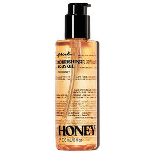 Victoria's Secret Pink Honey, aceite corporal vertido en botella, para hidratación suave.