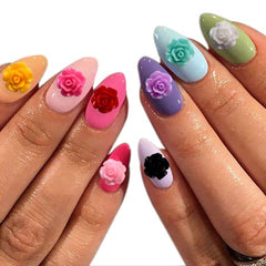 Rosas resina multicolor VictorieLei para uñas y decoración versátil.