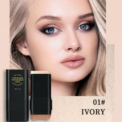 Vienflona Foundation Stick: extremo en forma de M para contorno preciso.