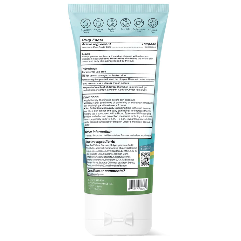 Vigority crema solar para niños, ideal para juegos al aire libre.