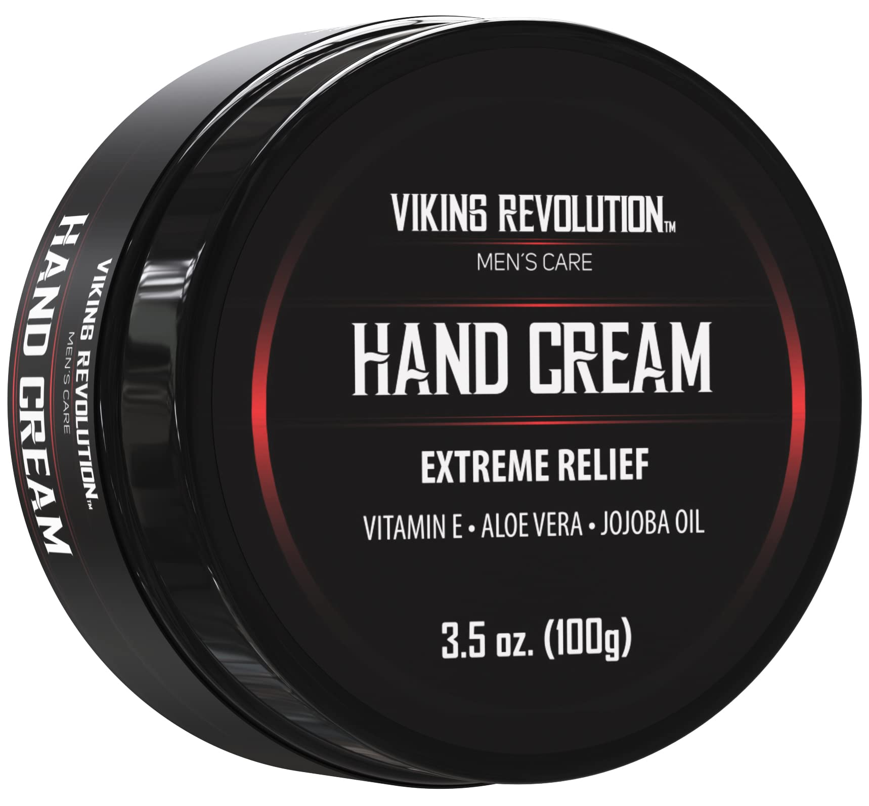 Crema para manos Viking Revolution reparadora en bote de 3.5 oz, suaviza piel seca.