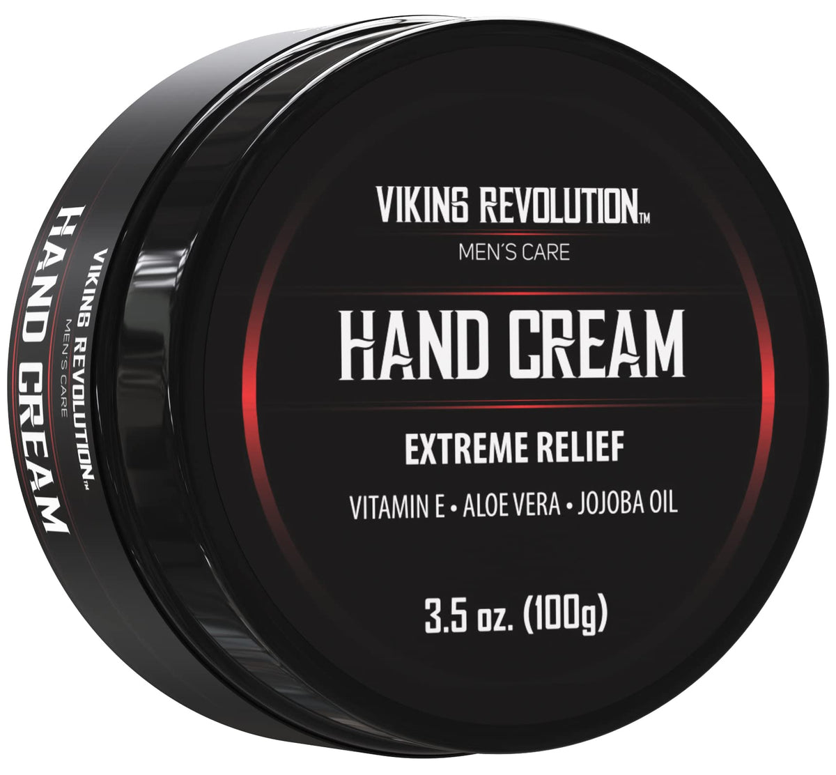 Crema para manos Viking Revolution reparadora en bote de 3.5 oz, suaviza piel seca.
