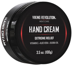 Crema para manos Viking Revolution reparadora en bote de 3.5 oz, suaviza piel seca.