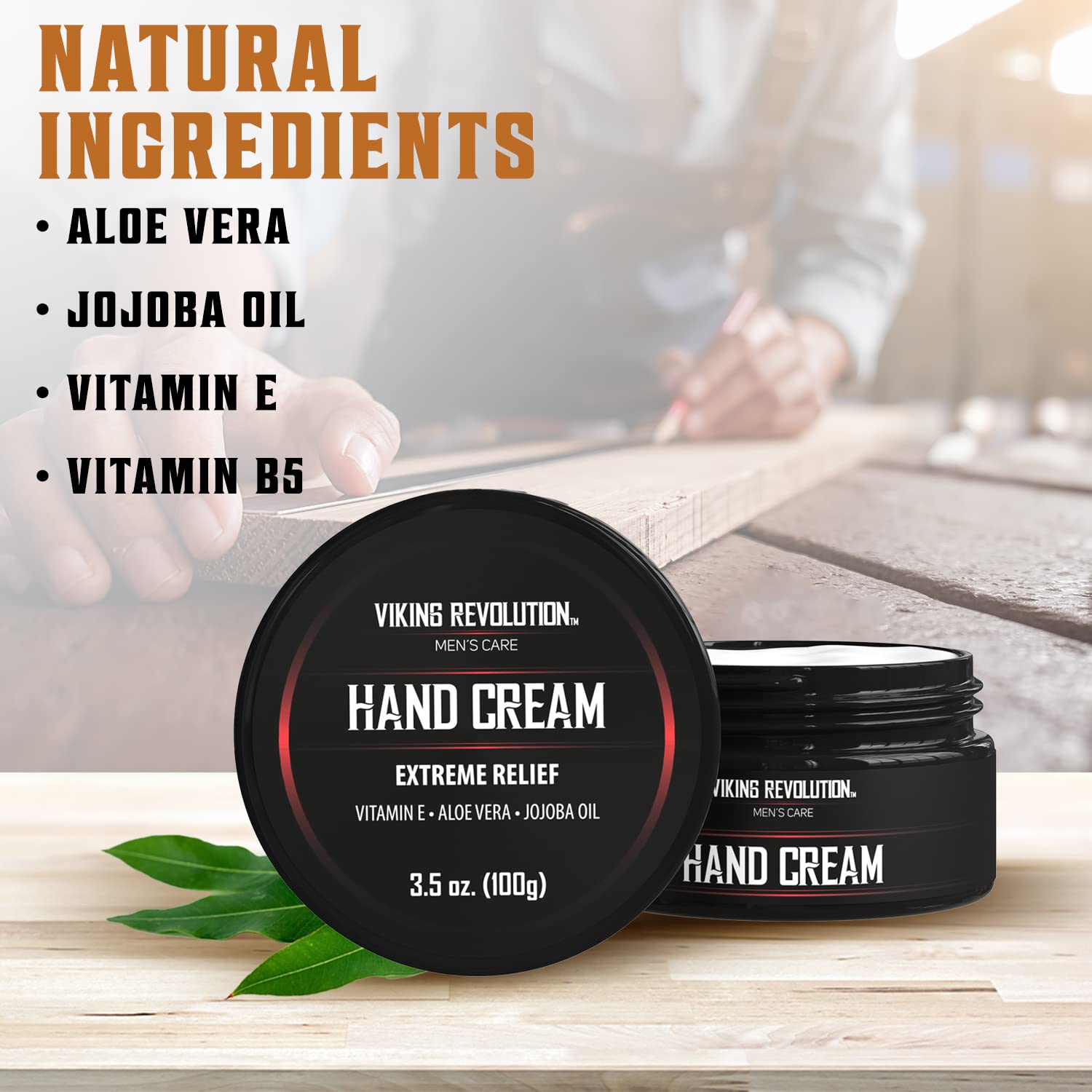 Crema para manos Viking Revolution textura ligera, aplicación rápida y sin residuo.