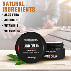 Crema para manos Viking Revolution textura ligera, aplicación rápida y sin residuo.