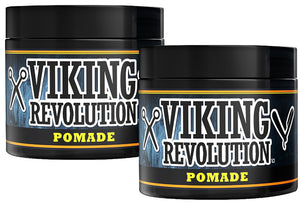 Viking Revolution Pomada, bote frente, agarre firme y brillo clásico.