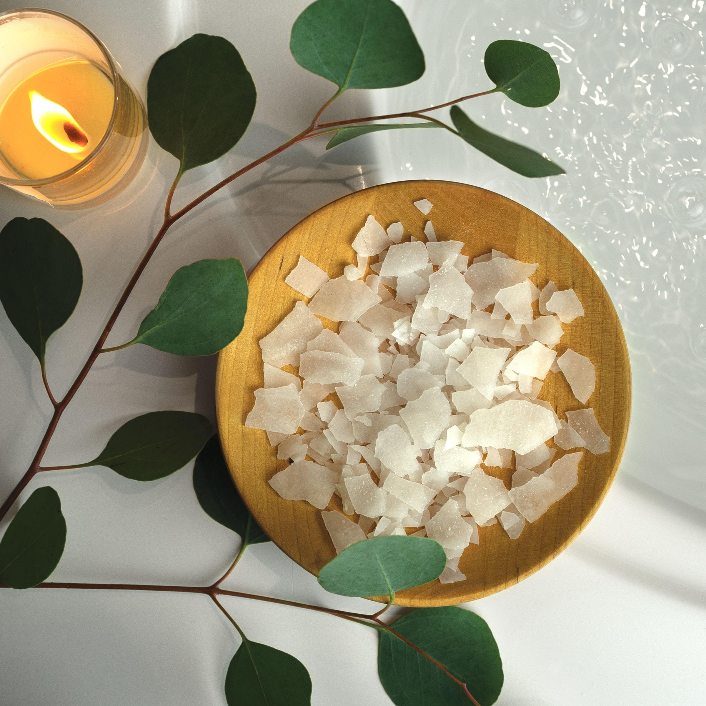 Village Naturals Therapy Muscle Magnesium Bath Flakes ingredientes clave para cuidado natural