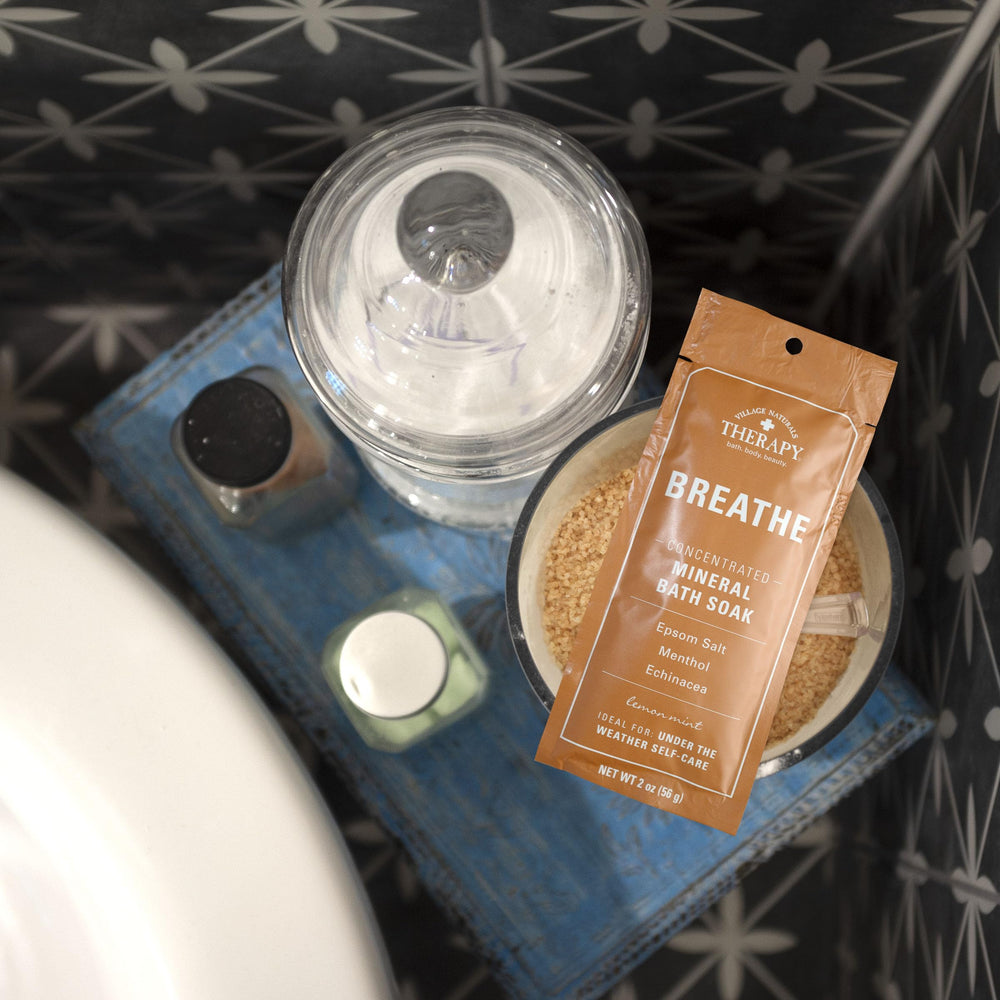 Village Naturals Therapy Breathe, mentol, sensación fresca para respirar mejor