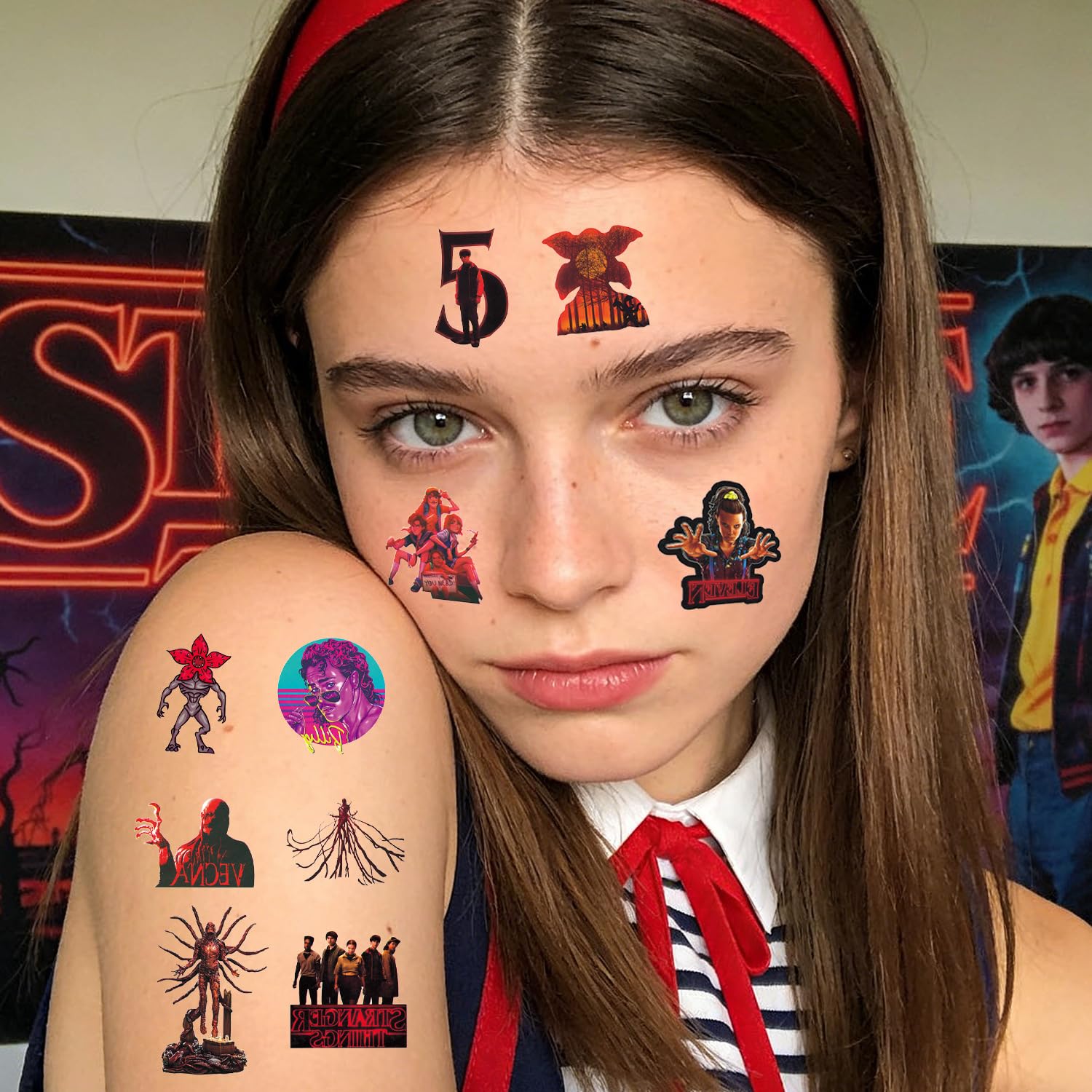VINYUSE tatuajes temporales Stranger Things, útiles como premios o regalos en clase.