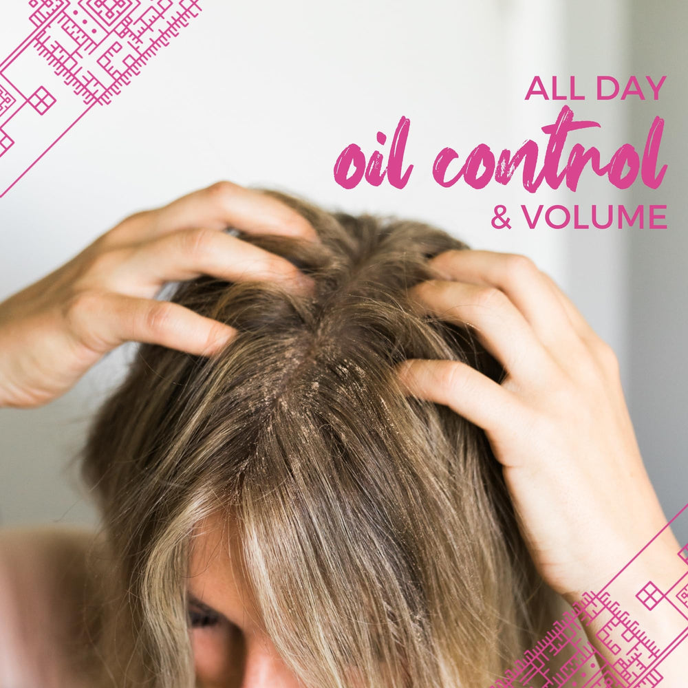 Viori polvo seco que absorbe el exceso de grasa del cabello.