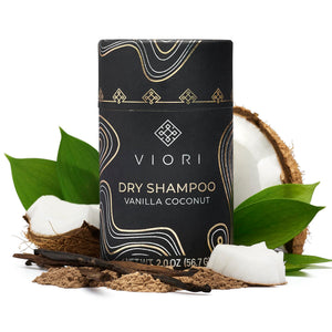 Polvo champú seco Viori vainilla coco absorbe grasa y aporta volumen