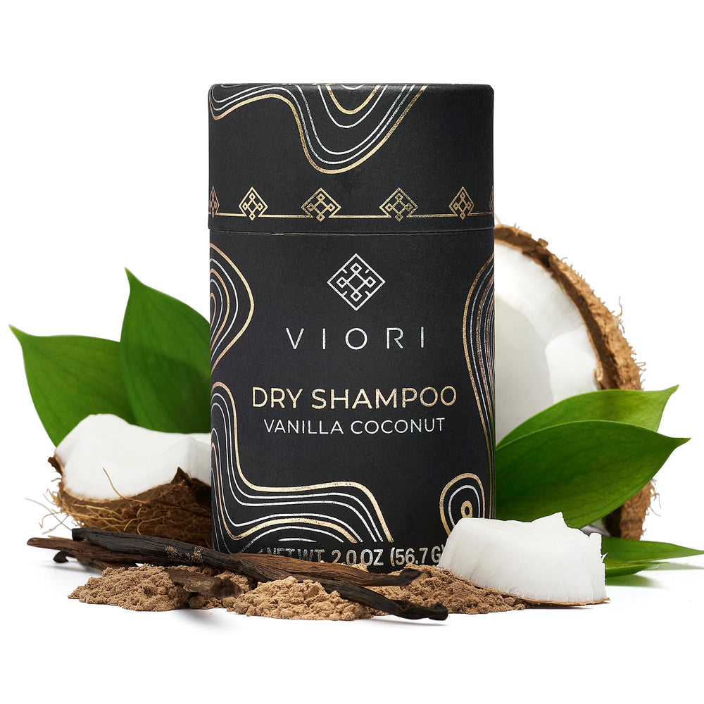 Polvo champú seco Viori vainilla coco absorbe grasa y aporta volumen