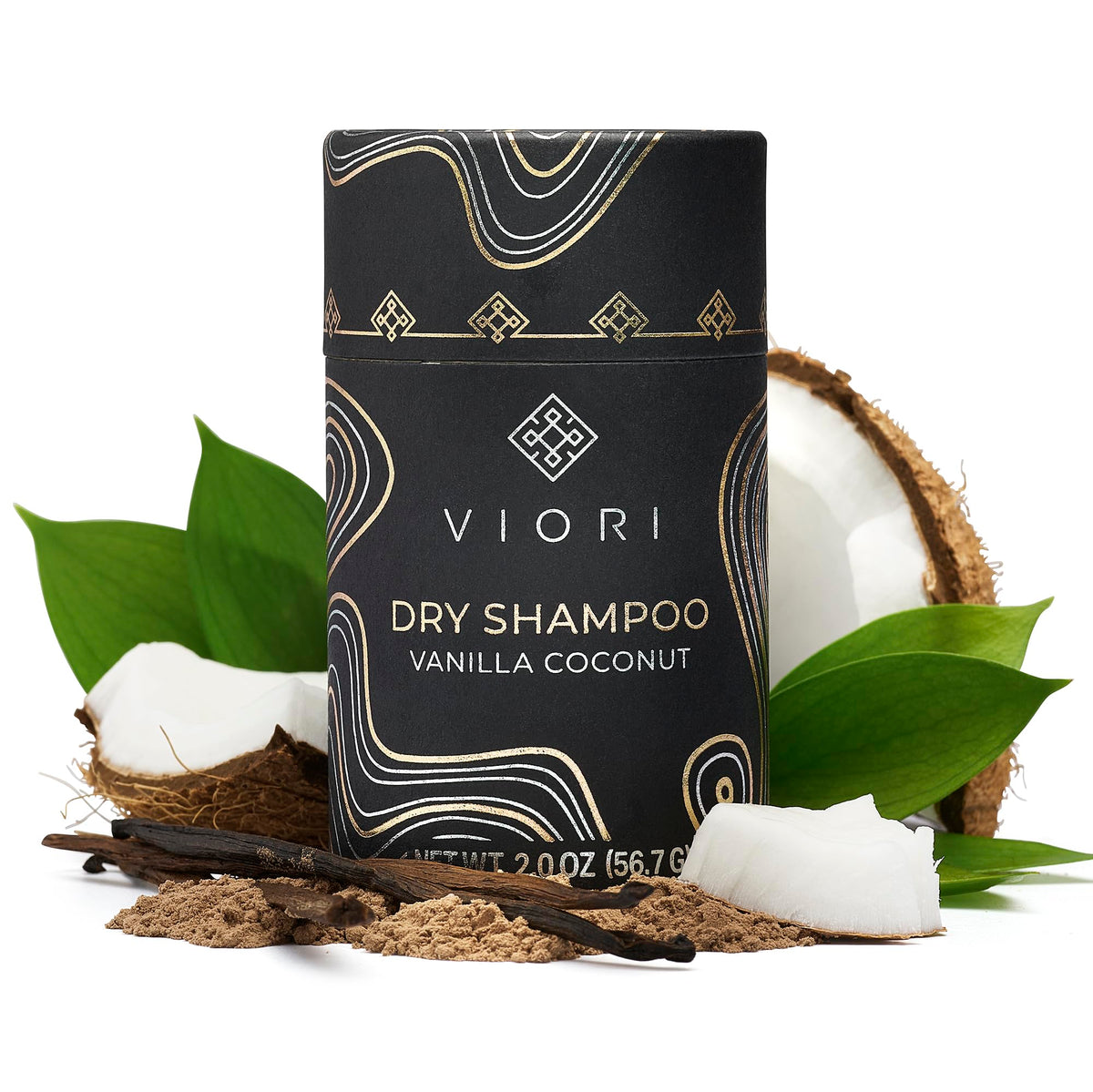Polvo champú seco Viori vainilla coco absorbe grasa y aporta volumen