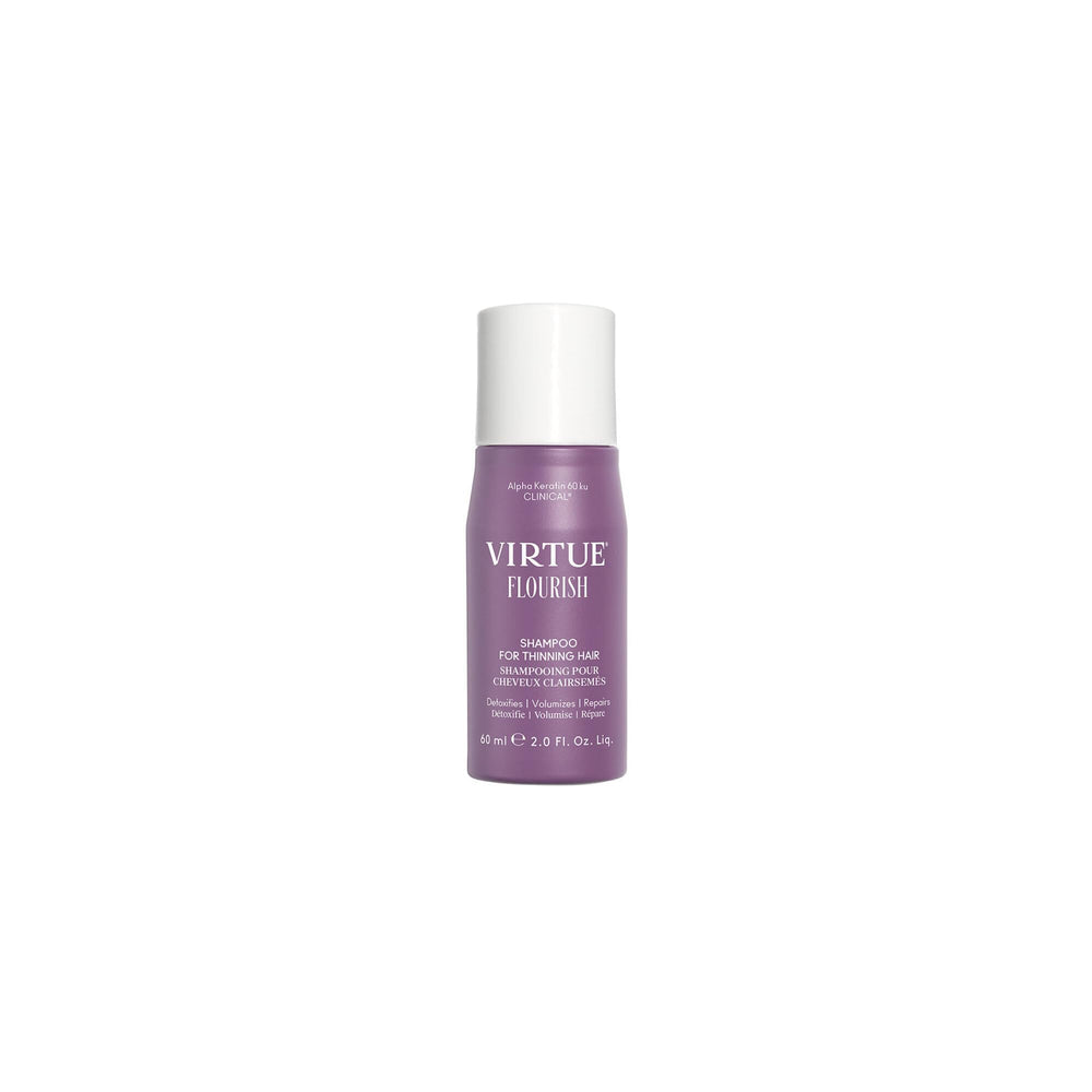 Virtue Flourish: botella de shampoo para uso diario en cuero cabelludo sano.