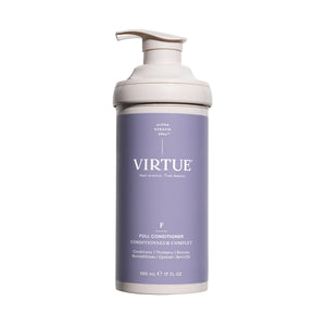 VIRTUE Full Conditioner botella visible, listo para aportar volumen al cabello fino.