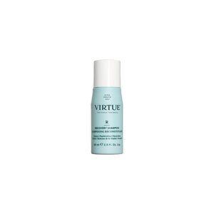 VIRTUE Recovery Shampoo en botella, limpieza suave sin sulfatos para cabello dañado.