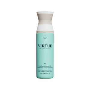 VIRTUE Recovery Shampoo: botella visible para lavado diario suave.