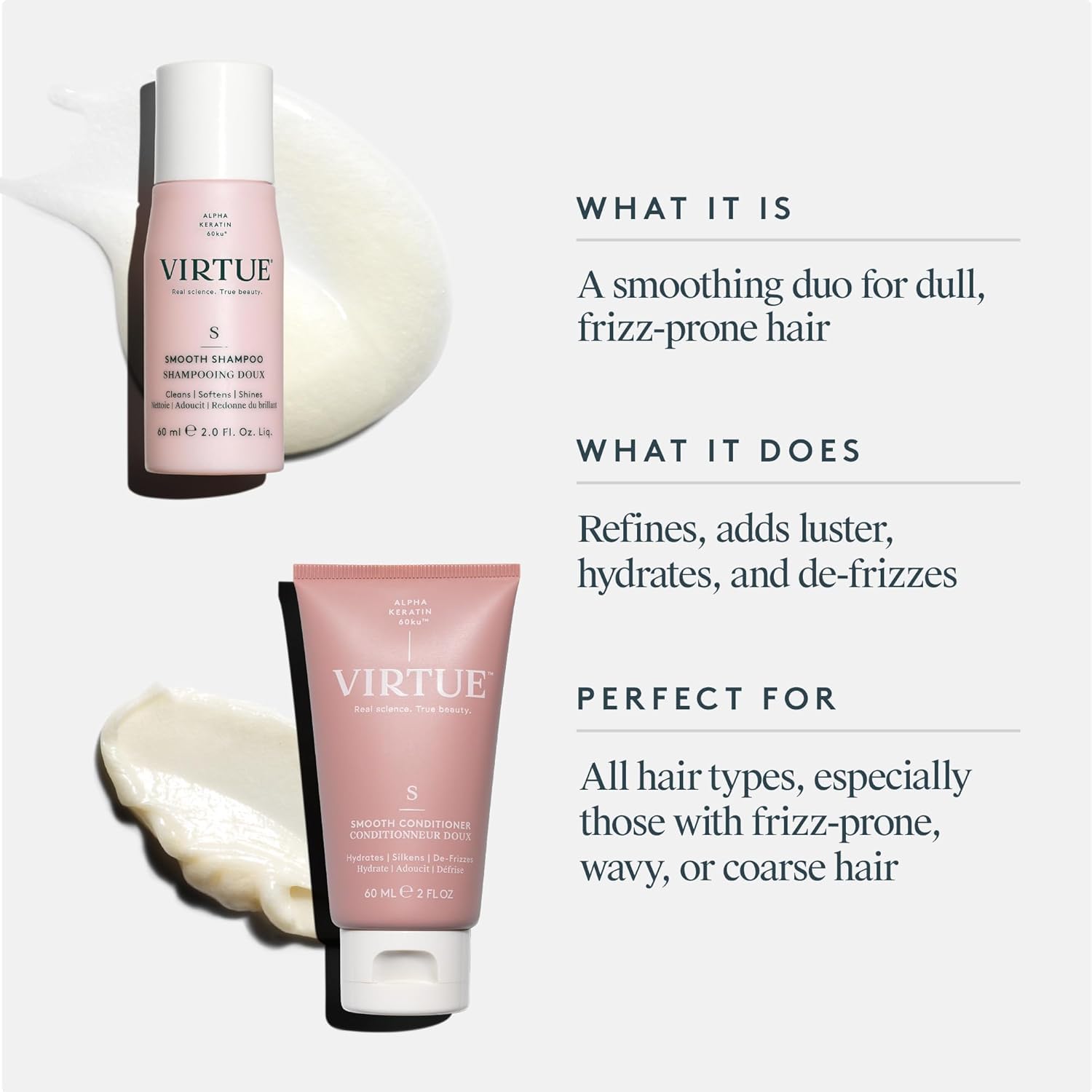Virtue Smooth Kit Duo: botellas principales para cuidado suave