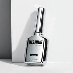 Vishine aplicación suave de la capa superior para manicura lisa.