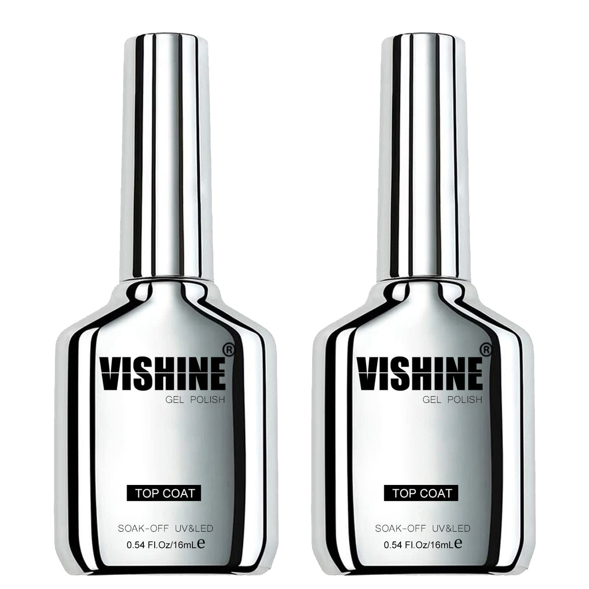 Vishine envase de capa superior con brillo intenso para uñas de gel.