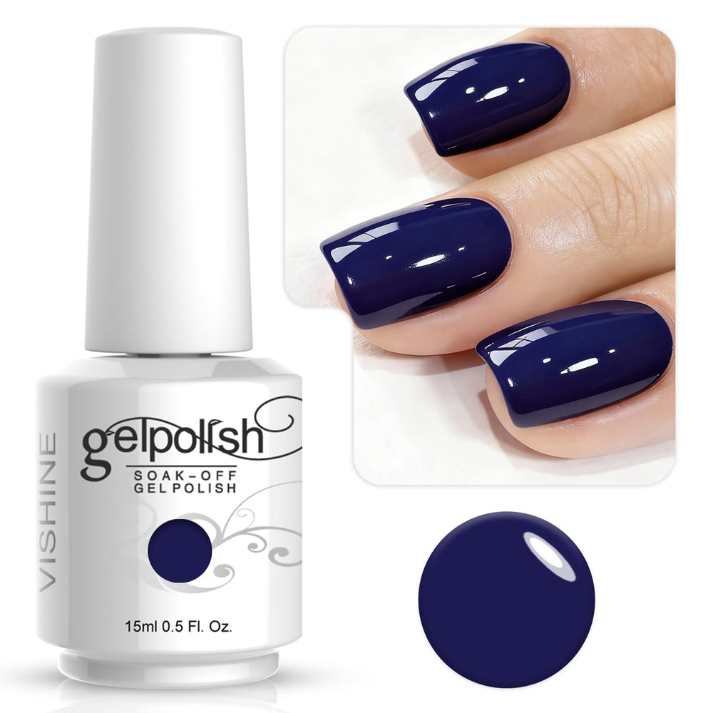 Glitter azul medianoche de Vishine para un toque glamoroso.