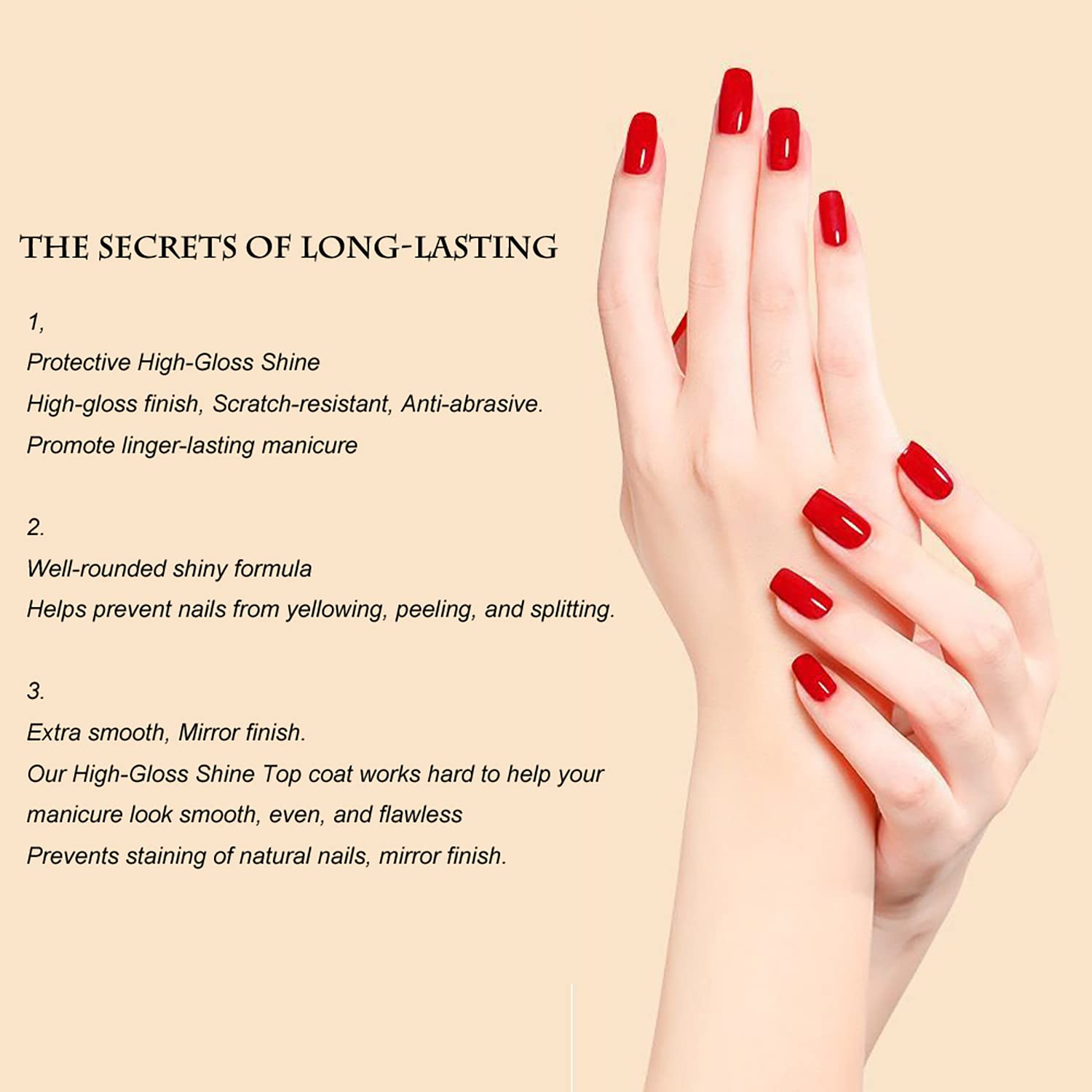 Vishine protección de uñas naturales y color sin manchas.