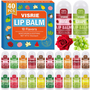 VISRIE balsamo labial mini-set 40 sabores para llevar en el bolso