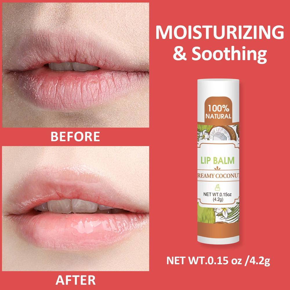 VISRIE bálsamo labial con vitamina E y coco para nutrición suave.