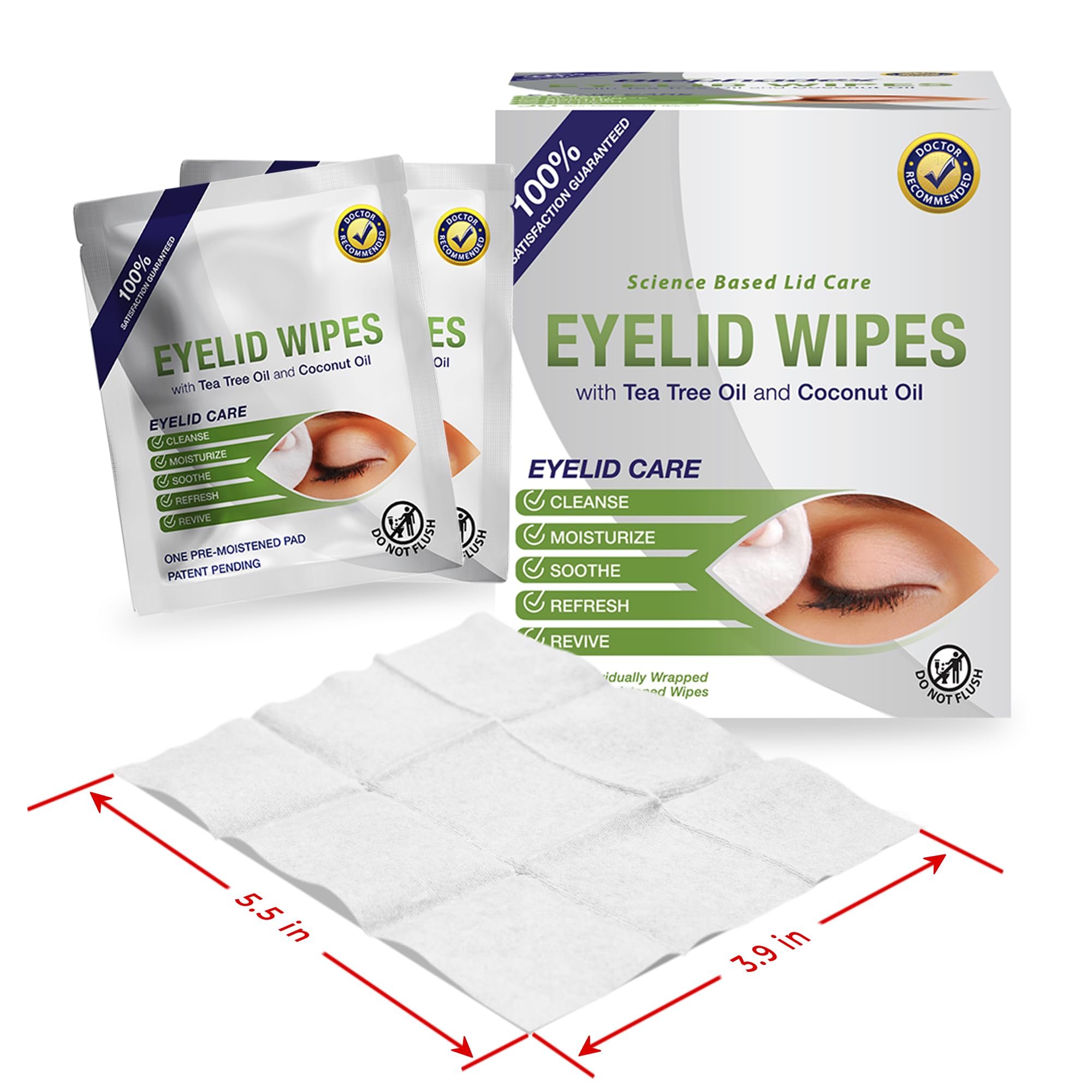 Lunovus para uso diario, limpieza ocular suave y eficaz.