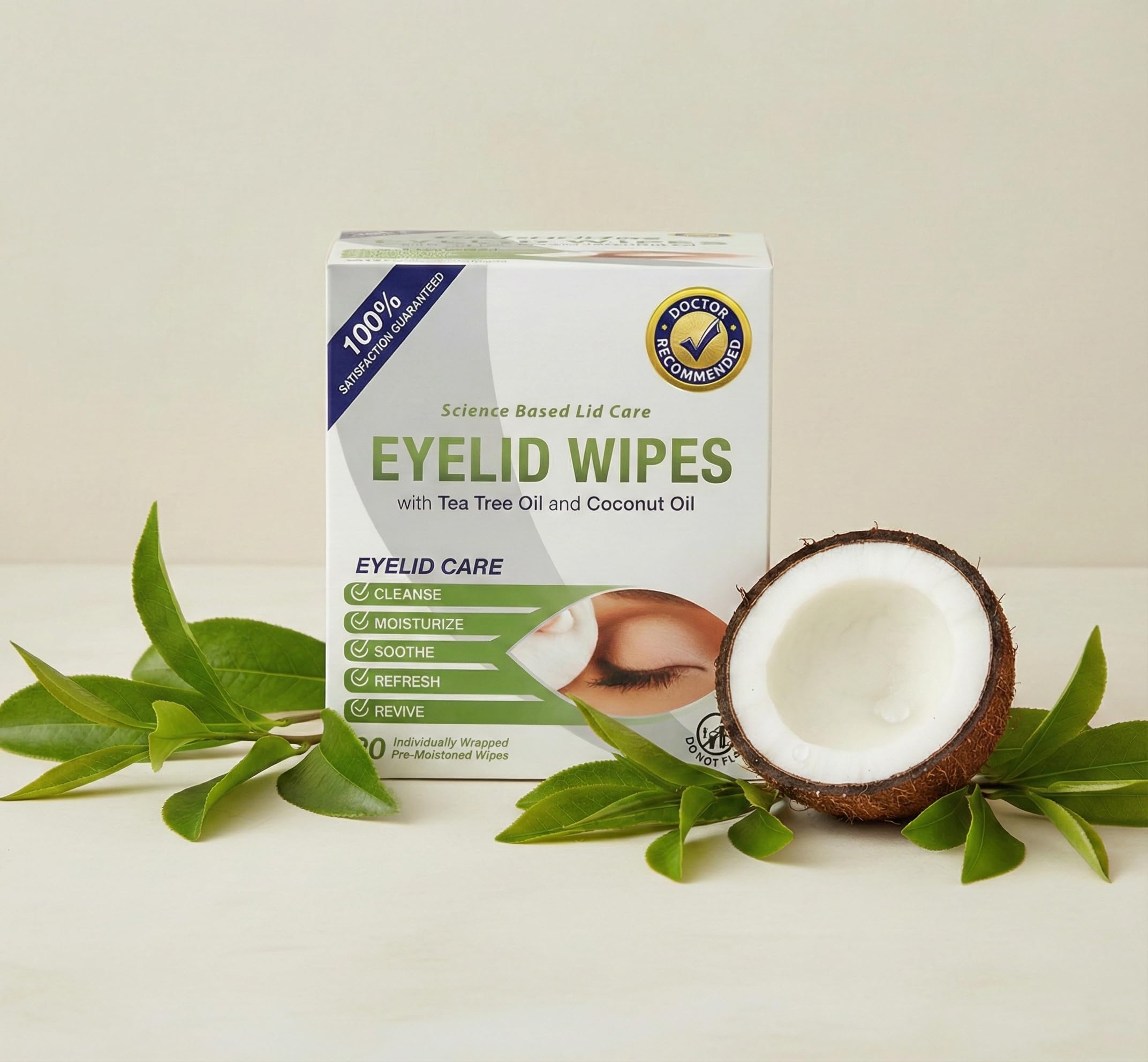 Toallitas Lunovus para quitar maquillaje de ojos con cuidado.