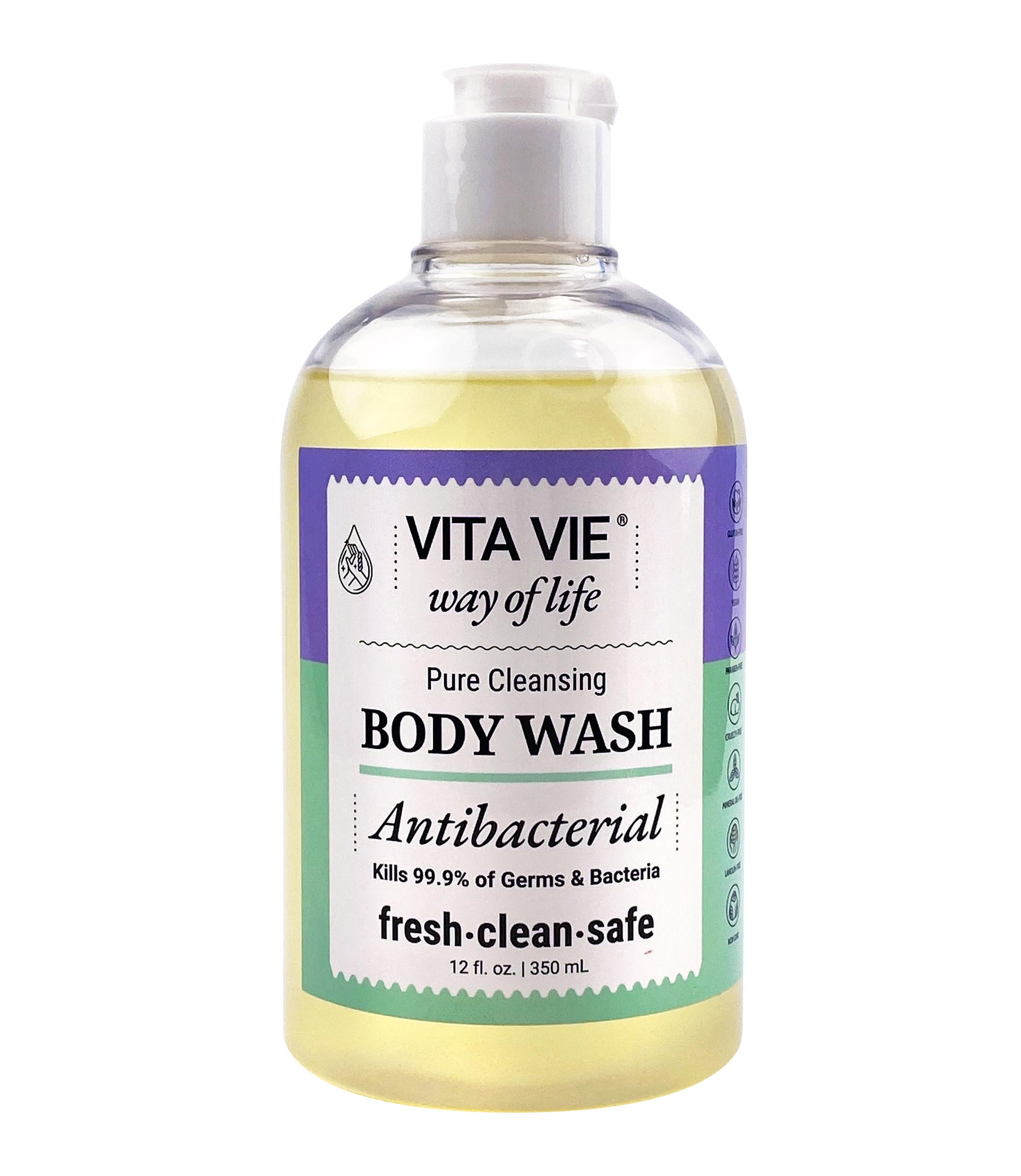 Vita Vie gel de ducha cuerpo limón botella: limpieza suave y aroma cítrico