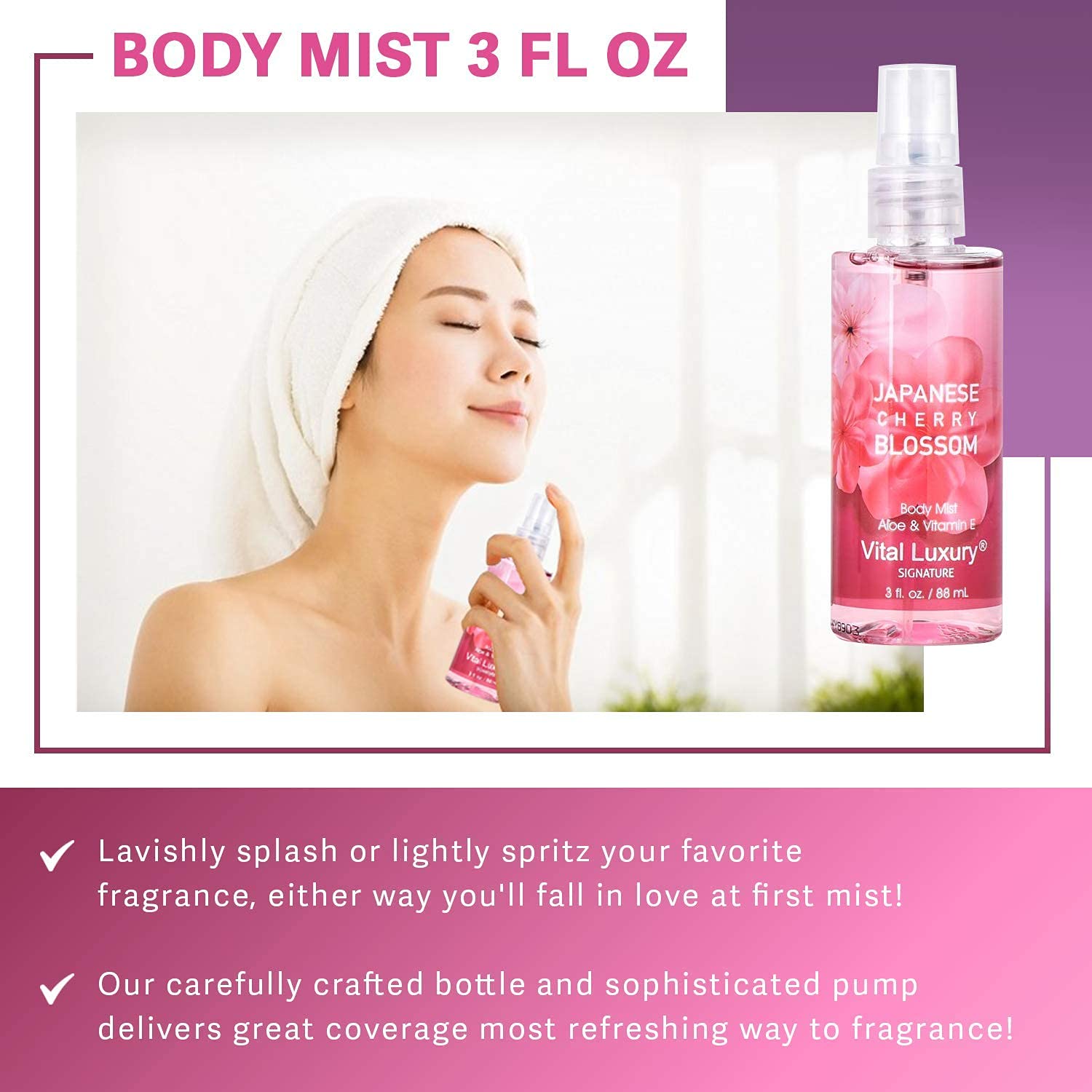 Vital Luxury set de viaje flor de cerezo japonesa perfecto para viajes