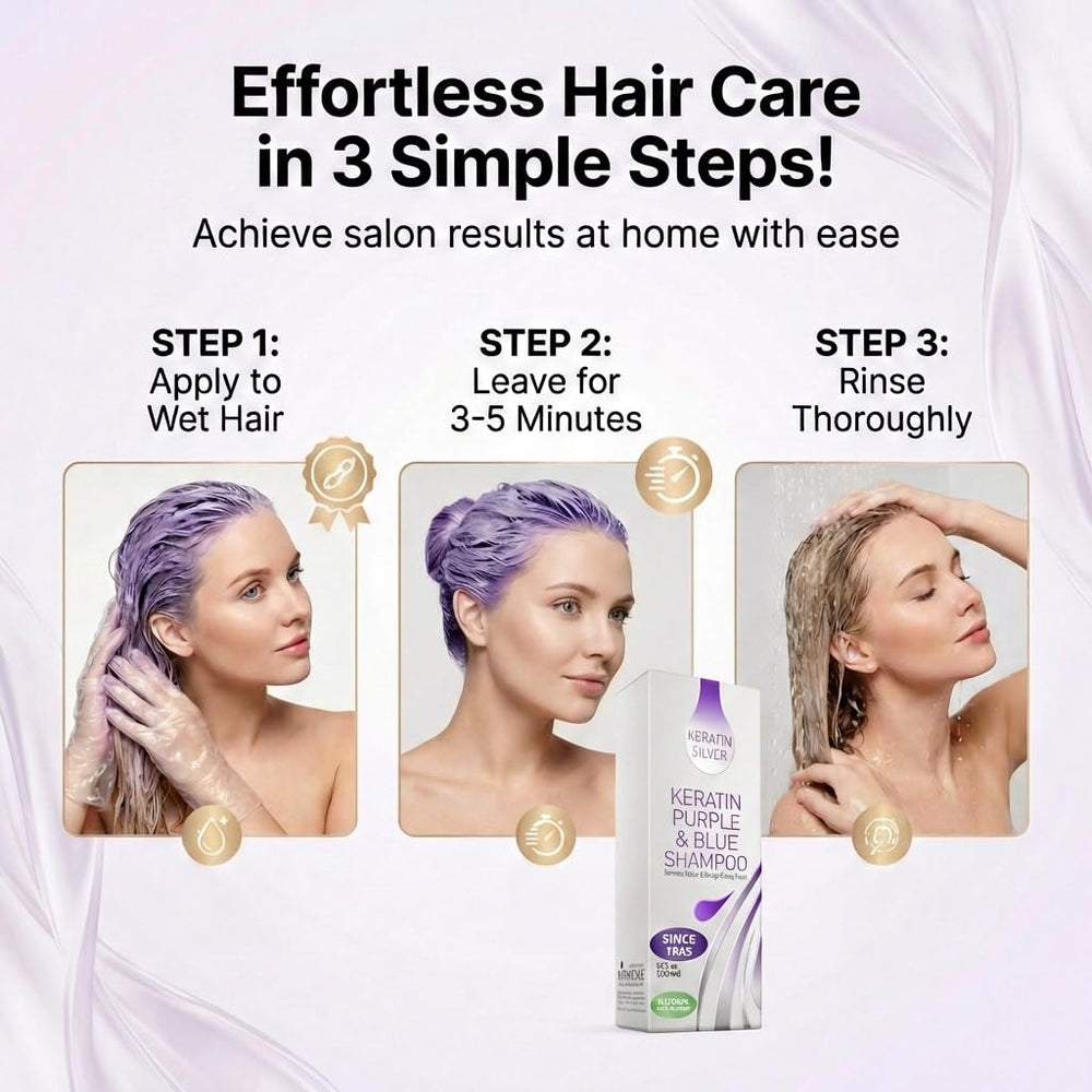 VITAMINS champú clarificante para cabello gris, limpieza profunda suave.