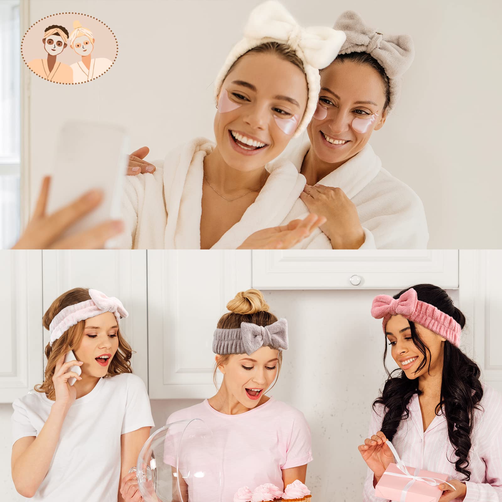 VITEVER diadema spa cuatro colores populares para combinar.