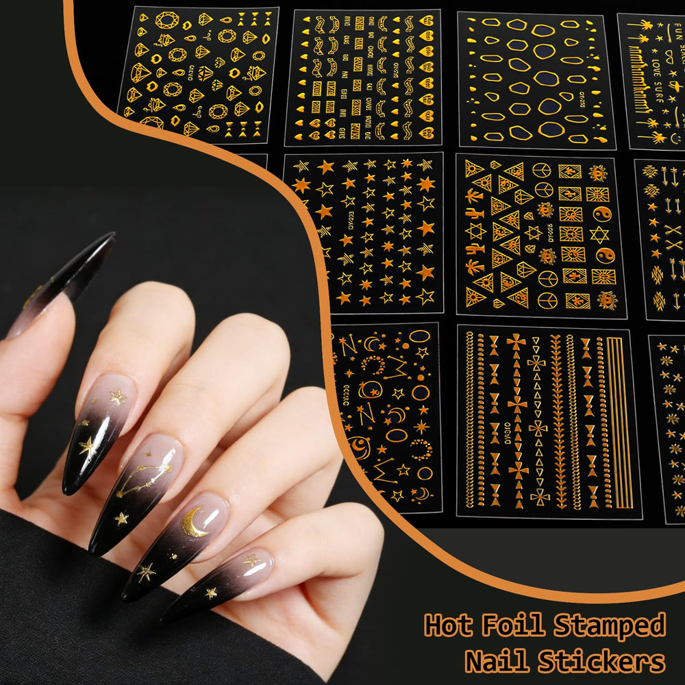 Vivinin pegatinas autoadhesivas fáciles de aplicar en uñas.