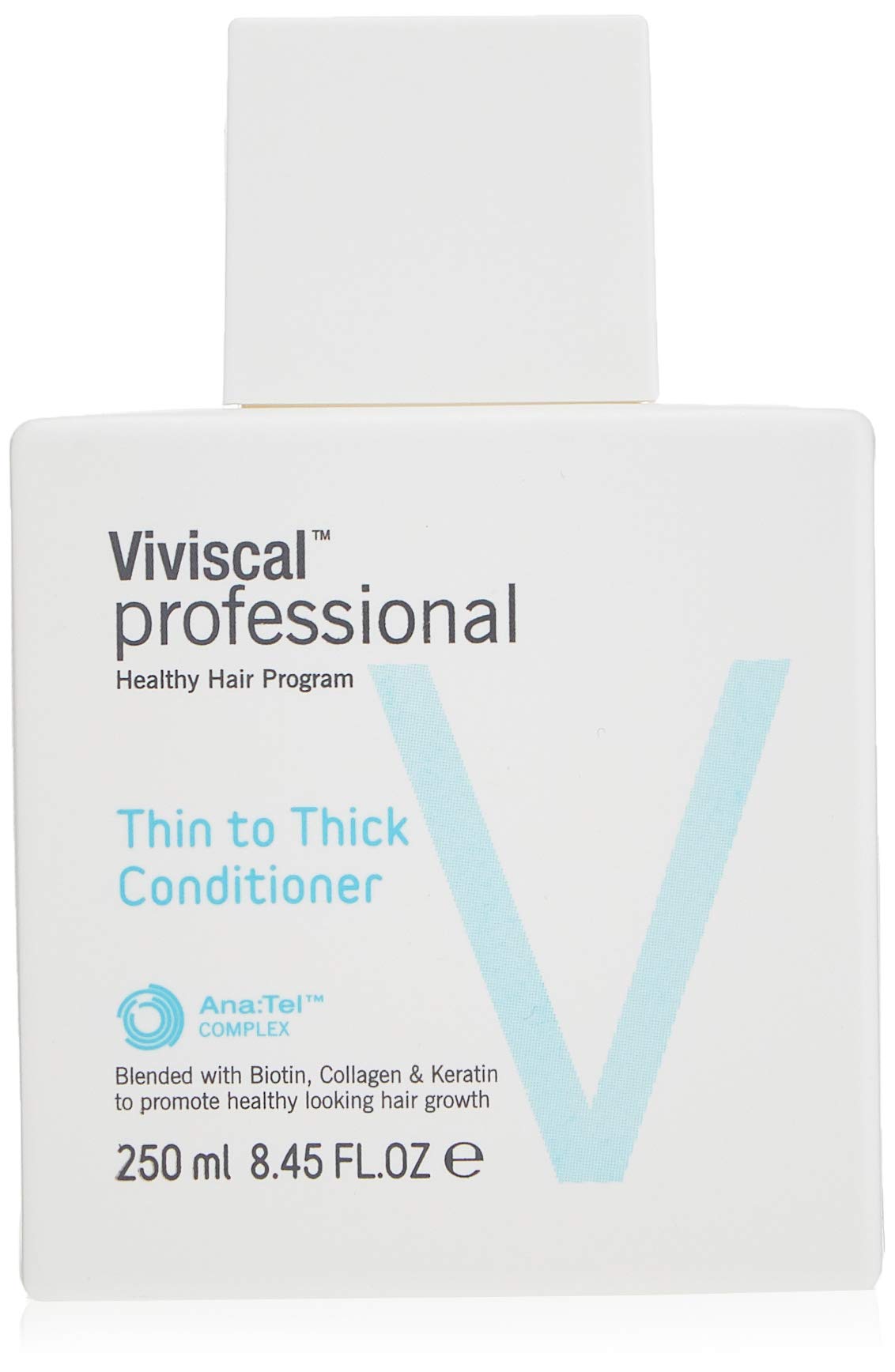 El acondicionador Viviscal profesional en envase deja el cabello más manejable y nutrido.