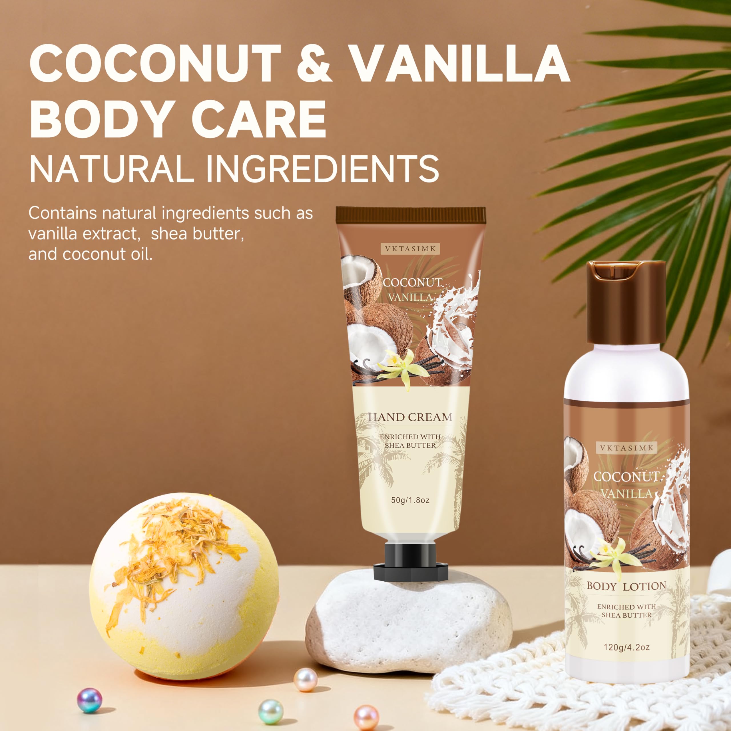 Vela coco vainilla de VKTASIMK con aroma relajante.