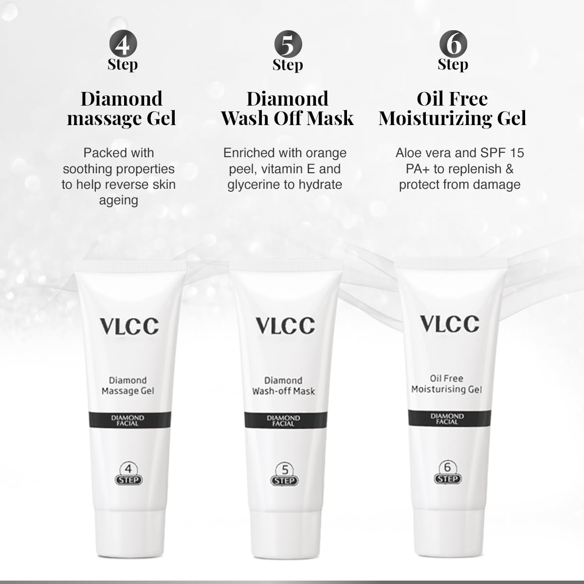 VLCC Diamond Facial Kit envase de 60 g para comodidad