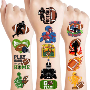 VNXCRAFTIES tatuajes de fútbol, 8 láminas, fáciles de aplicar en fiestas